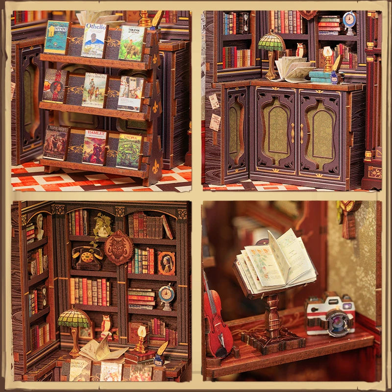 Book Nook “Owl Bookstore” – Miniature Librairie Magique à Assembler